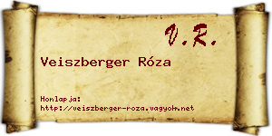 Veiszberger Róza névjegykártya
